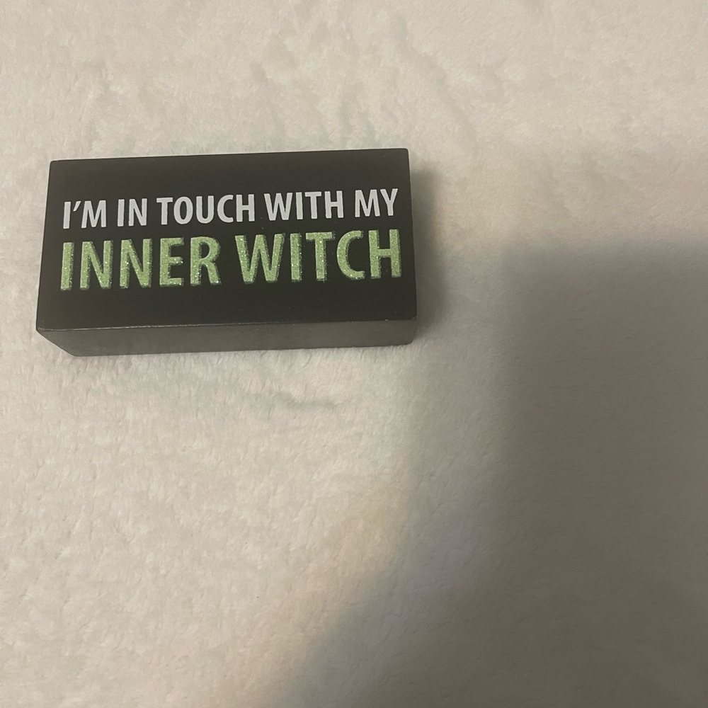 Inner Witch Black block sign - Picture 2 of 2